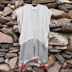 Quagga Green Label Boho Kimono L Tassel Cover Up